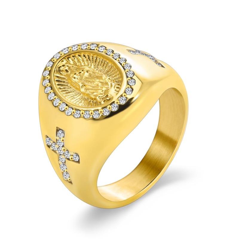 European and American Diamond Jewelry 18K Gold Ring Virgin Mary Women s Titanium Steel Ring Accessories 2026 no. 13 золотий
European and American Diamond Jewelry 18K Gold Ring Virgin Mary Women s Titanium Steel Ring Accessories 2026 no. 13 золотий