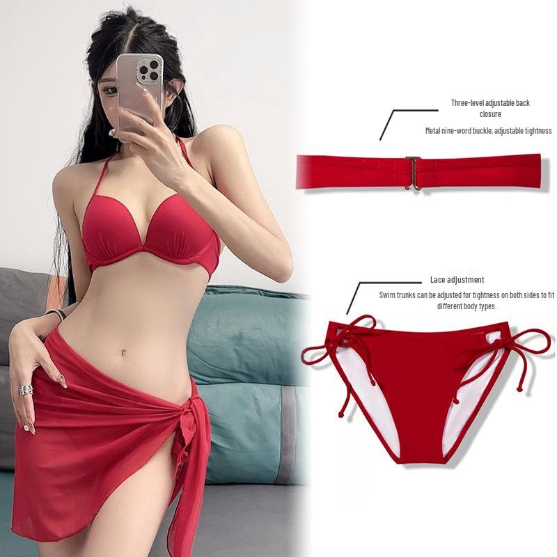 Korean 2024 High-End Solid Color Three-Piece Bikini Set: Slimming, Conservative, and Chic Women s Swimwear for Hot Springs Medium
Korean 2024 High-End Solid Color Three-Piece Bikini Set: Slimming, Conservative, and Chic Women s Swimwear for Hot Springs Medium
