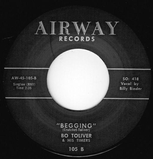 7inch Record BO TOLIVER & HIS TIMERS - Begging / Farm Dell Rock 105 Airway Records 2019 UK Rock Used
7inch Record BO TOLIVER & HIS TIMERS - Begging / Farm Dell Rock 105 Airway Records 2019 UK Rock Used