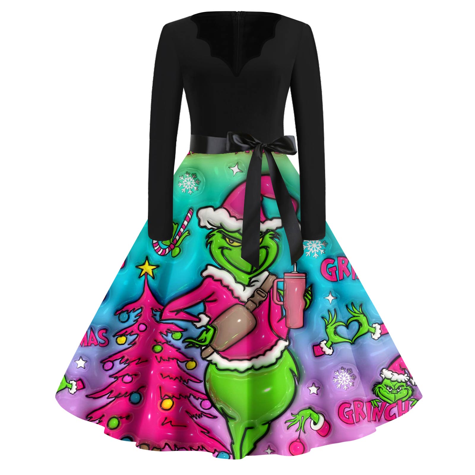 Женское модное платье с V-образным вырезом, повседневное, приталенное, с рождественским принтом, с длинным рукавом XXXXXL
Женское модное платье с V-образным вырезом, повседневное, приталенное, с рождественским принтом, с длинным рукавом XXXXXL