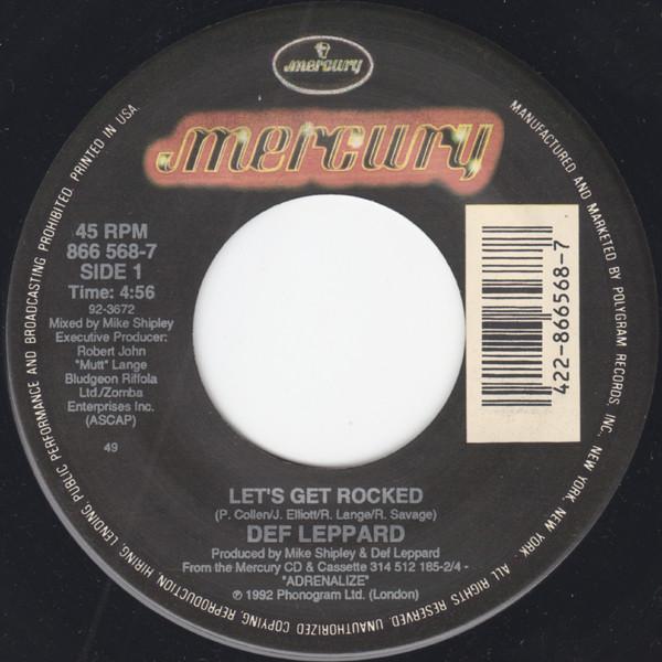 7inch Record DEF LEPPARD Lets Get Rocked 8665687 Mercury 1992 US Rock Used
7inch Record DEF LEPPARD Lets Get Rocked 8665687 Mercury 1992 US Rock Used