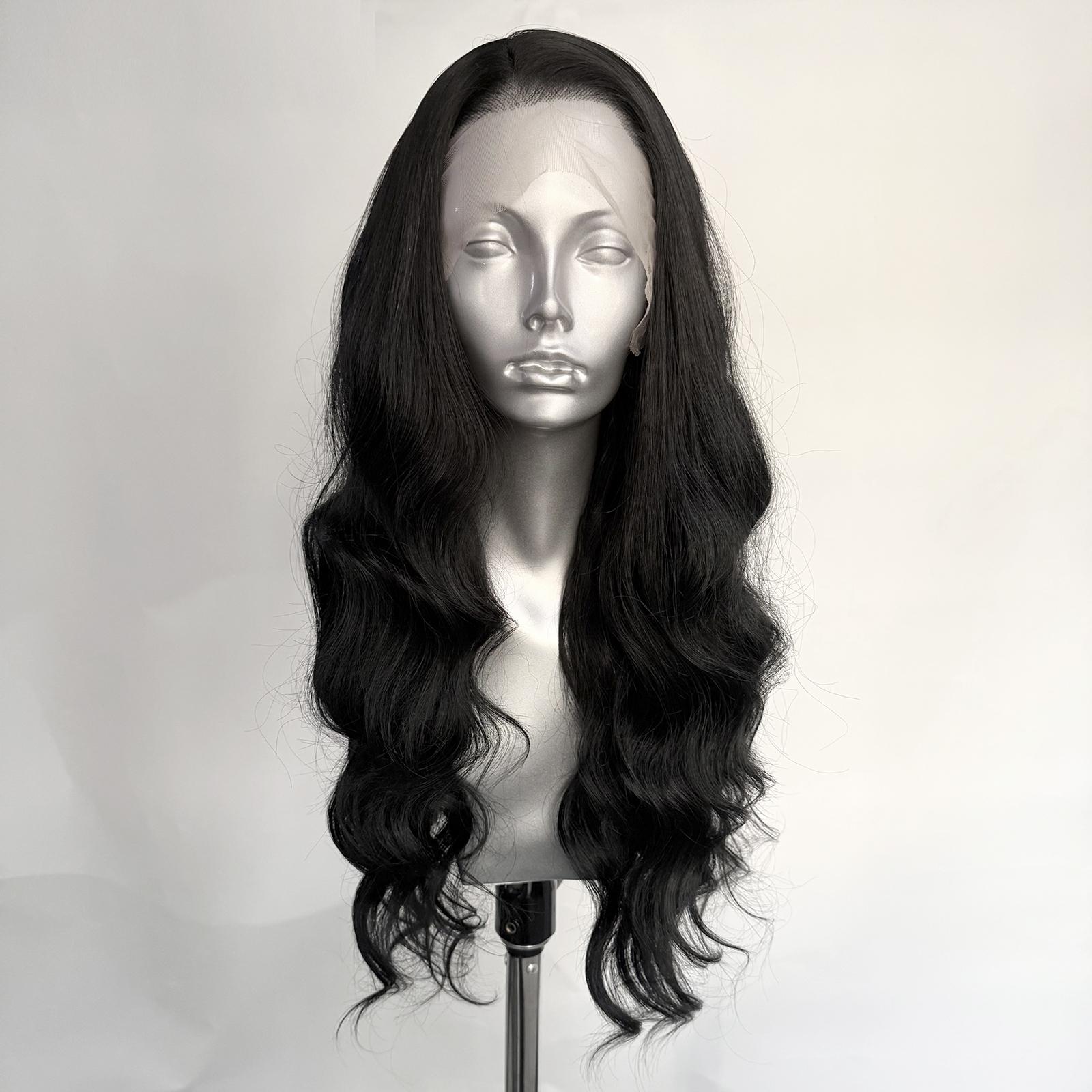 AIMEYA Black Lace Front Wig Natural Hairline 13x4 Long Body Wave Wig Heat Resistant Synthetic Hair Long Body Wave Daily Wear Wig (Black,18inches&Lace Front Wigs)
AIMEYA Black Lace Front Wig Natural Hairline 13x4 Long Body Wave Wig Heat Resistant Synthetic Hair Long Body Wave Daily Wear Wig (Black,18inches&Lace Front Wigs)