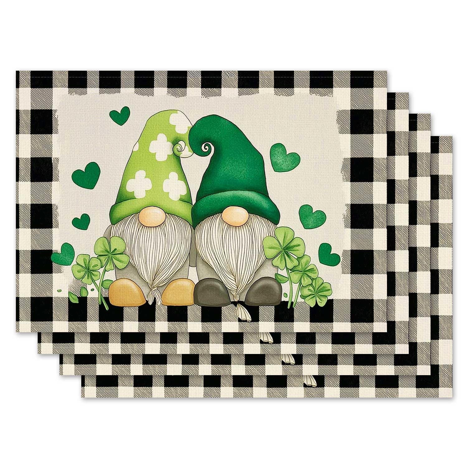 St. Patrick s Day Gnome Placemat Set of 4 Placemats Shamrocks Buffalo Plaid Check Table Mats 12 x18 , Placemats Set of 4
St. Patrick s Day Gnome Placemat Set of 4 Placemats Shamrocks Buffalo Plaid Check Table Mats 12 x18 , Placemats Set of 4