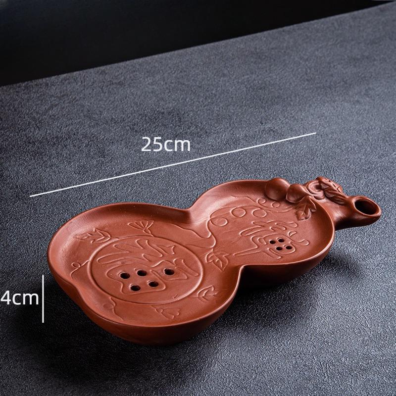 Lucky Kung Fu Tea Plate Chinese Style Small Gourd Household Dry Soaking Table Water Storage Tea Sea Purple Clay Tea Platform 25x4cm 380ml
Lucky Kung Fu Tea Plate Chinese Style Small Gourd Household Dry Soaking Table Water Storage Tea Sea Purple Clay Tea Platform 25x4cm 380ml