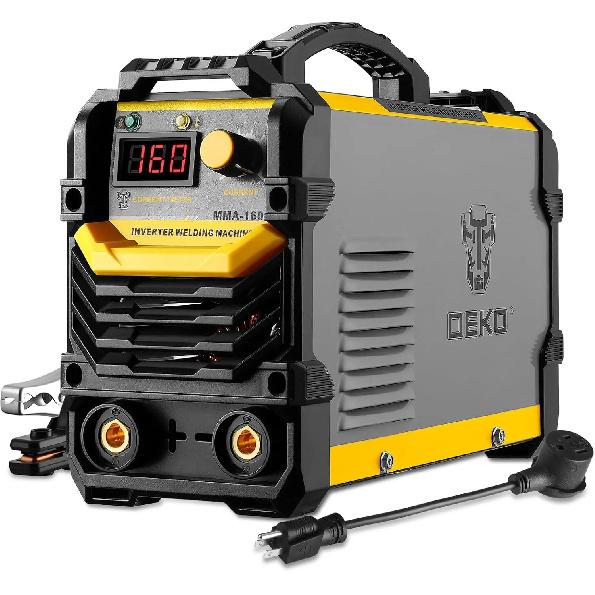 DEKO 110/220V MMA Welder 160A ARC Welder Machine IGBT Digital Display LCD Hot Start Welder with Input Power Adapter DKUS-MMA-160AM
DEKO 110/220V MMA Welder 160A ARC Welder Machine IGBT Digital Display LCD Hot Start Welder with Input Power Adapter DKUS-MMA-160AM