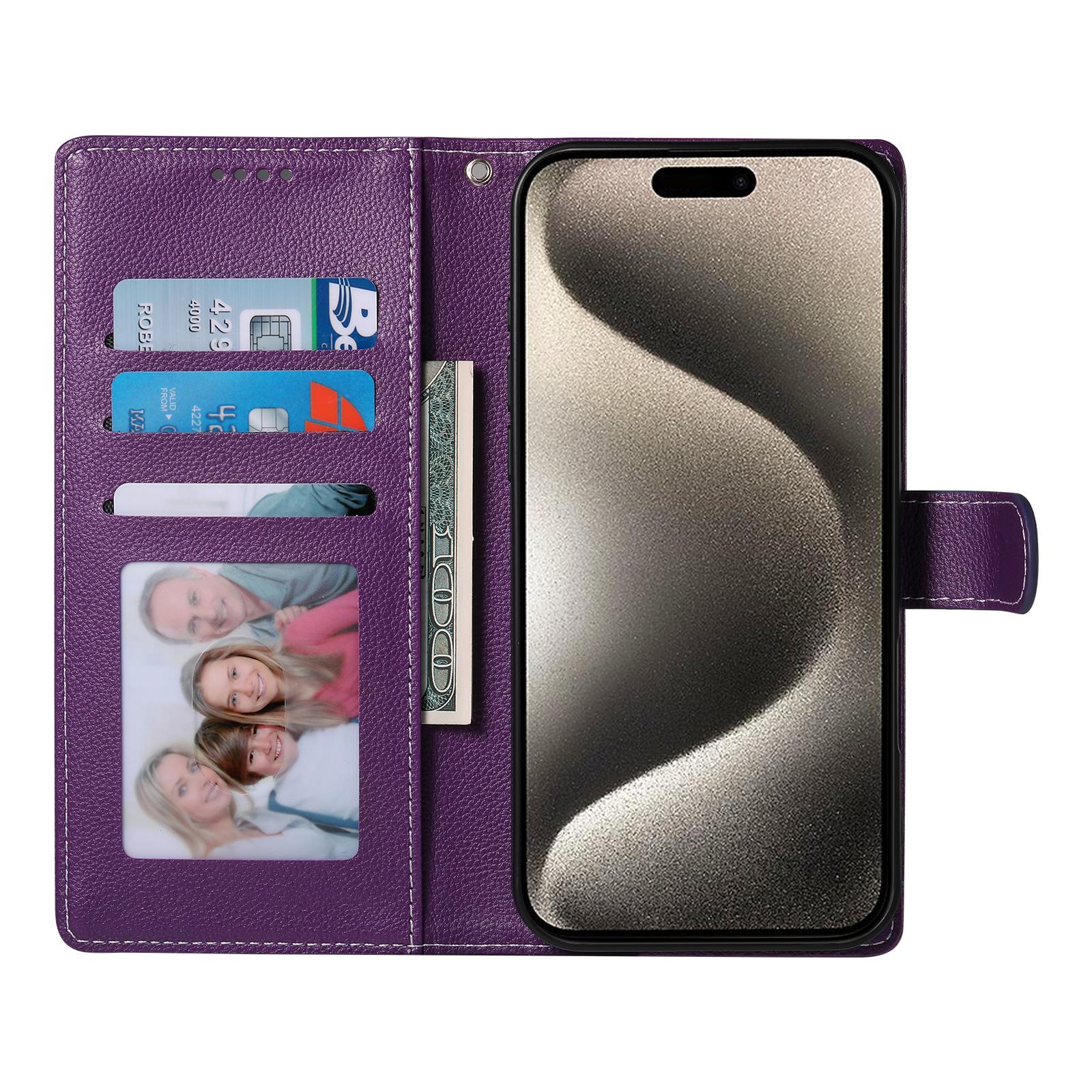 For iPhone 15 Pro Max Stand Case Litchi Texture Leather Wallet Phone Cover Magnetic Snap Black
For iPhone 15 Pro Max Stand Case Litchi Texture Leather Wallet Phone Cover Magnetic Snap Black