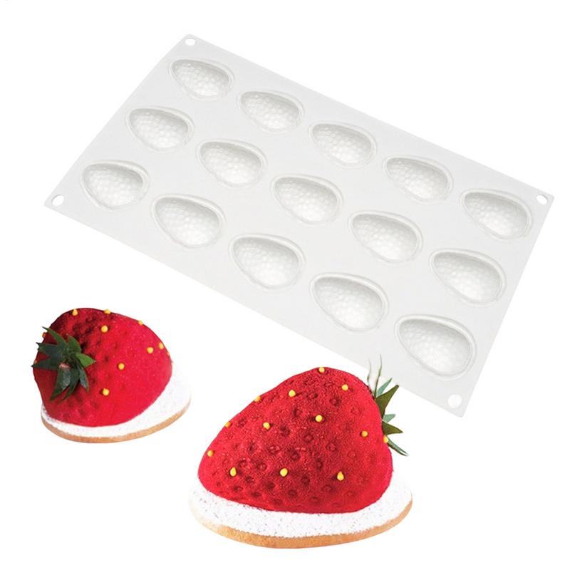 Cake Silicone Mold 15 Cavity Baking 3D Strawberry Cake Silicone Mold Reusable Non-Stick Bakeware Food Making Cooking Tool For CHINA
Cake Silicone Mold 15 Cavity Baking 3D Strawberry Cake Silicone Mold Reusable Non-Stick Bakeware Food Making Cooking Tool For CHINA