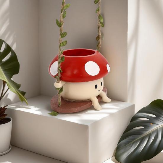 Yousheng Hanging Planter Pot Indoor Outdoor Decorative Swing Flowerpot Cute Cartoon Mushroom Shaped Vase Ornament красный
Yousheng Hanging Planter Pot Indoor Outdoor Decorative Swing Flowerpot Cute Cartoon Mushroom Shaped Vase Ornament красный