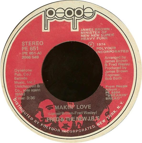 7inch Record FRED & THE NEW J.B. S - Makin Love PE651 People 1975 US Obi Soul/Funk Used
7inch Record FRED & THE NEW J.B. S - Makin Love PE651 People 1975 US Obi Soul/Funk Used
