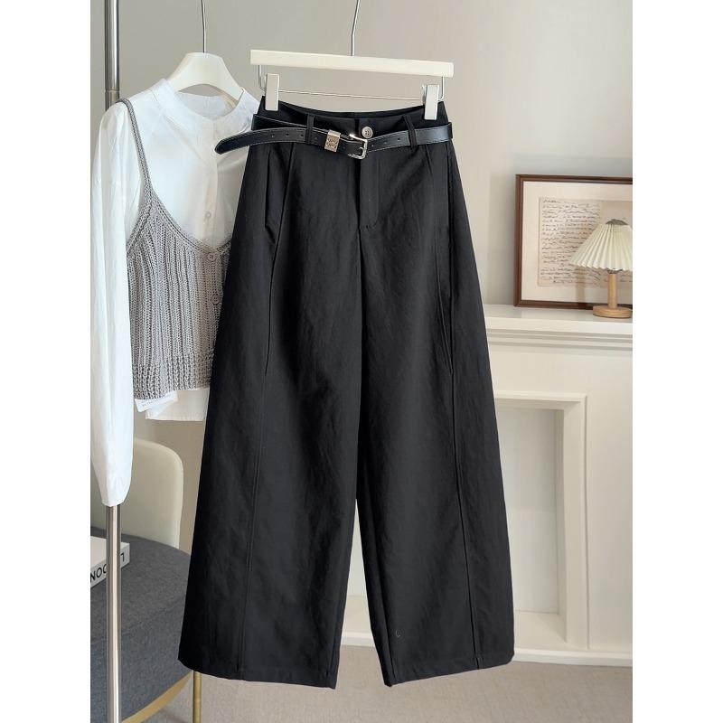 Spring Korean version of relaxed wide-leg casual pants women s new high-waisted simple loose and thin versatile scimitar pants XL чорний
Spring Korean version of relaxed wide-leg casual pants women s new high-waisted simple loose and thin versatile scimitar pants XL чорний