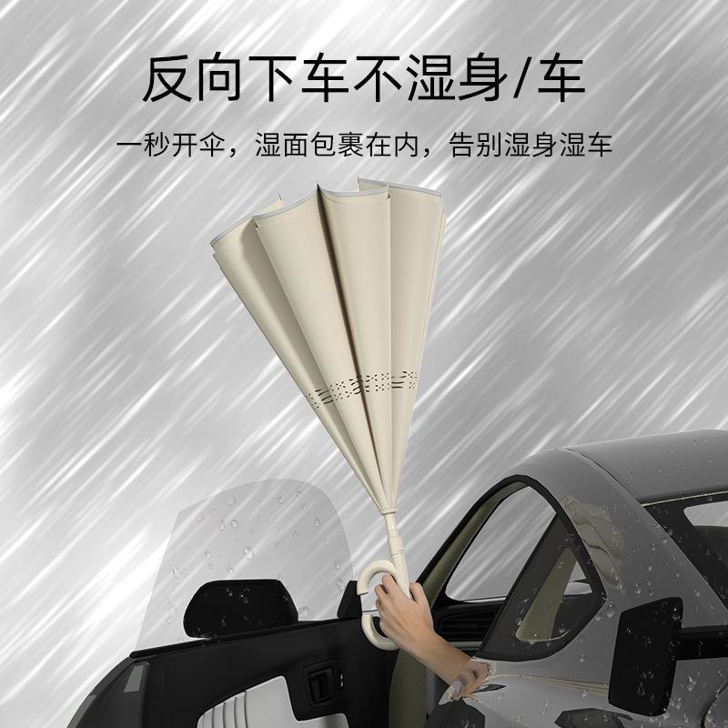 New 8-bone creative hands-free double-layer straight rod reverse umbrella car long handle reverse umbrella umbrella
New 8-bone creative hands-free double-layer straight rod reverse umbrella car long handle reverse umbrella umbrella
