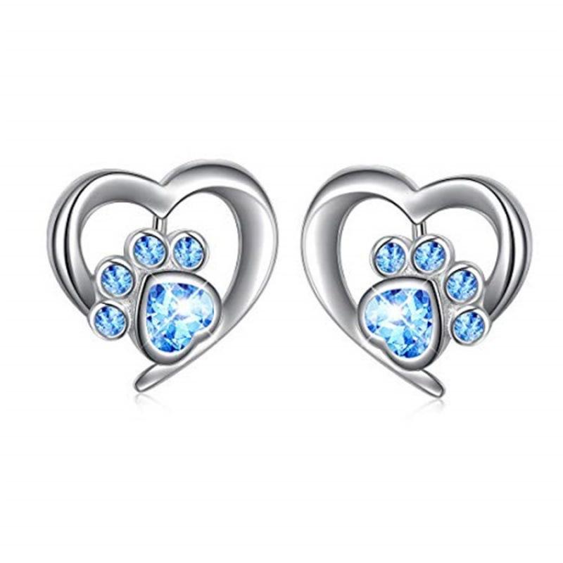 Spot love cat paw small stud earrings creative dog footprint zircon earrings girls jewelry синий
Spot love cat paw small stud earrings creative dog footprint zircon earrings girls jewelry синий
