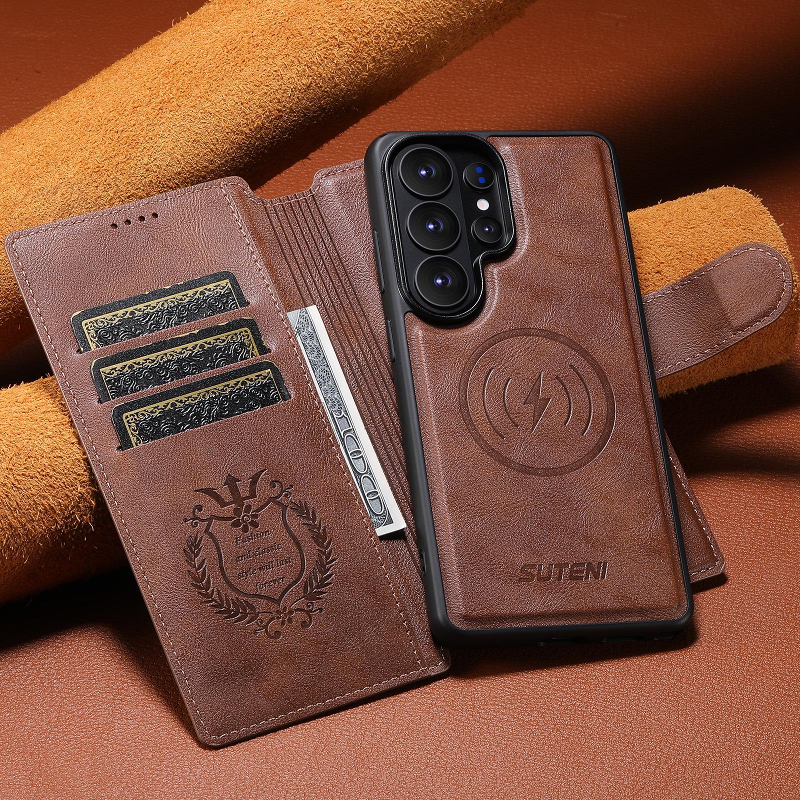 Samsung S26 Ultra Flip Phone Case: Magnetic Wallet, Wireless Charging Stand, Leather Holder S26 Ultra коричневый
Samsung S26 Ultra Flip Phone Case: Magnetic Wallet, Wireless Charging Stand, Leather Holder S26 Ultra коричневый