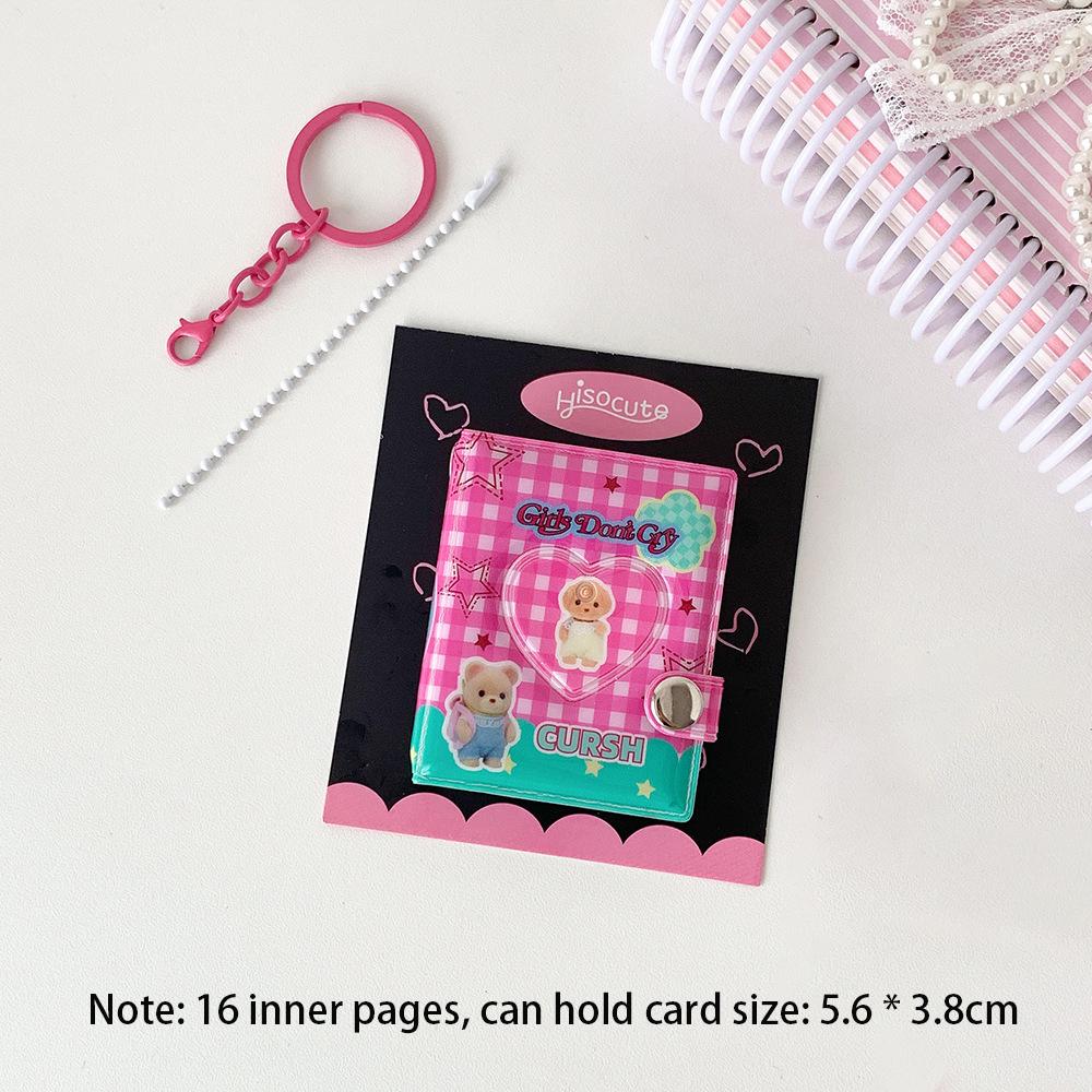 Mini photo album 2-inch ID photo storage book with 16 inner pages, star chasing small card book display bag pendant рожевий
Mini photo album 2-inch ID photo storage book with 16 inner pages, star chasing small card book display bag pendant рожевий