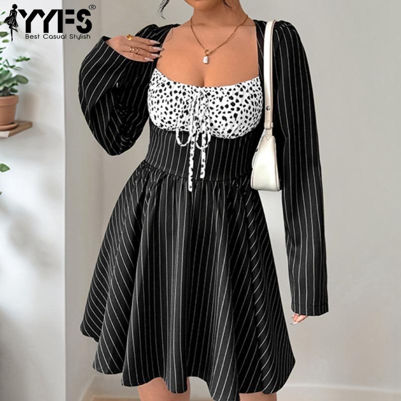 YYFS Women s Fashion Spring Fall Stripe Print Long Sleeve Square Collar High Waist Casual Dresses XL чорний
YYFS Women s Fashion Spring Fall Stripe Print Long Sleeve Square Collar High Waist Casual Dresses XL чорний