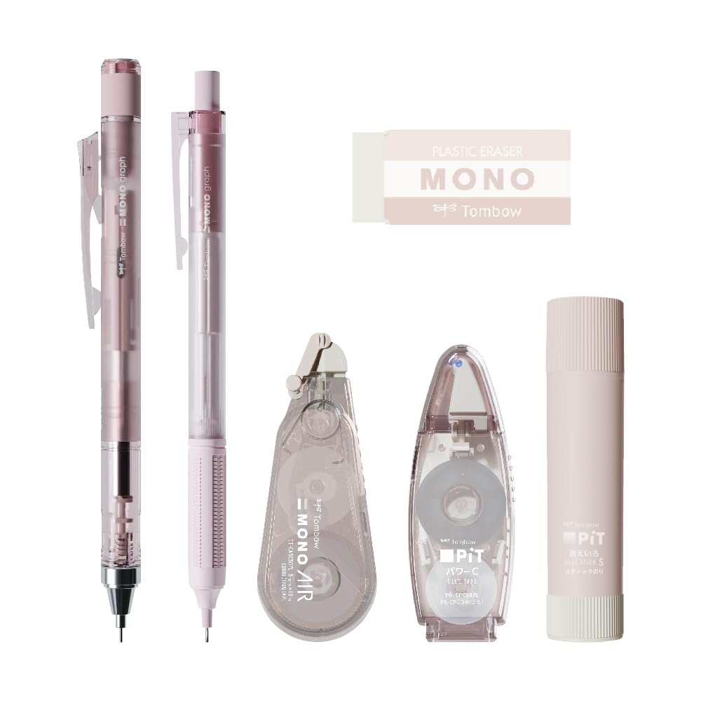 Tombow Pencil MONO x PiT Канцелярский набор Пастельное стекло Розовый 6 предметов Набор карандашей x 2 Ластик Клей-карандаш Корректирующая лента Клей (Механическая лента 0,5 мм)
Tombow Pencil MONO x PiT Канцелярский набор Пастельное стекло Розовый 6 предметов Набор карандашей x 2 Ластик Клей-карандаш Корректирующая лента Клей (Механическая лента 0,5 мм)