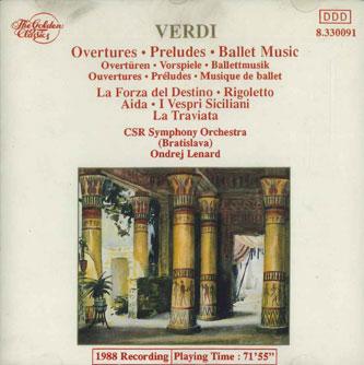 CD CSR SYMPHONY ORCHESTRA, ONDREJ LENA - Verdi Overtures Preludes Ballet Mus 8330091 GOLDEN CLASSICS Germany Classical Used
CD CSR SYMPHONY ORCHESTRA, ONDREJ LENA - Verdi Overtures Preludes Ballet Mus 8330091 GOLDEN CLASSICS Germany Classical Used