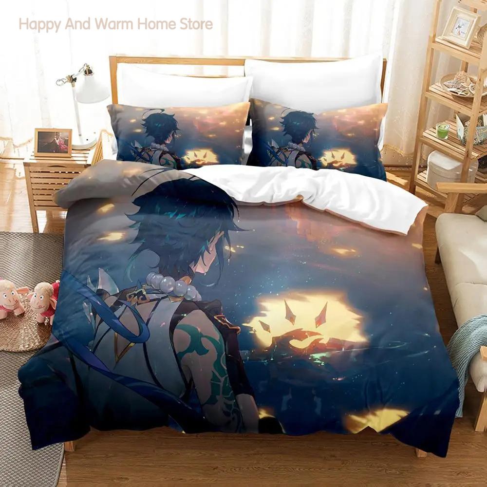 Genshin Impact Xiao Beding Set Single Twin Ful Quen King-Sized Dimensionsd Dimensions Bed Linen Set Aldult Young Boys Bedrom Duvetcover Sets Bed Shet 120*200cm Single
Genshin Impact Xiao Beding Set Single Twin Ful Quen King-Sized Dimensionsd Dimensions Bed Linen Set Aldult Young Boys Bedrom Duvetcover Sets Bed Shet 120*200cm Single