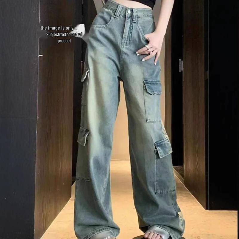 Plus Size Retro Style Multi-Pocket Denim Workwear Pants - Women s Straight Leg Casual Trousers S
Plus Size Retro Style Multi-Pocket Denim Workwear Pants - Women s Straight Leg Casual Trousers S