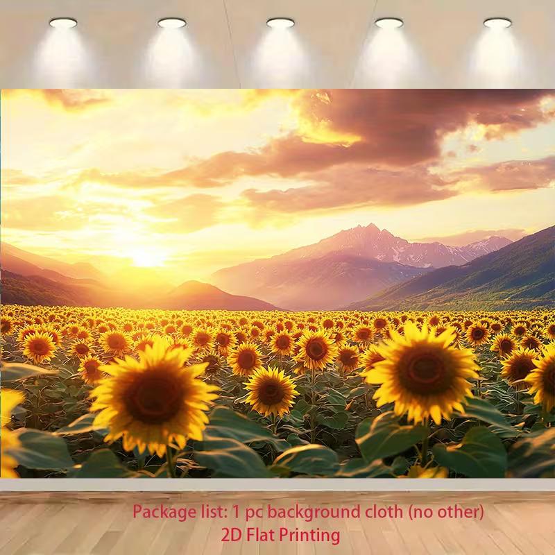 2D Golden Hour Sunflower Backdrop Mountain Valley Outdoor Party Background Cloth 47.2x31.5inch/120*80cm
2D Golden Hour Sunflower Backdrop Mountain Valley Outdoor Party Background Cloth 47.2x31.5inch/120*80cm