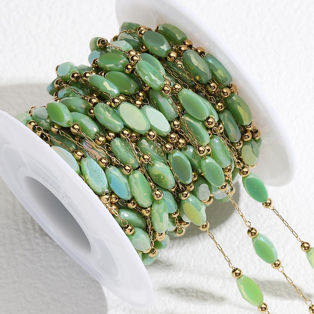 2meters 1meter Green Natural Stone Stainless Steel Crystal Beaded Chain for Necklace Bracelet Sweater Chain Jewelry Making DIY 1meter
2meters 1meter Green Natural Stone Stainless Steel Crystal Beaded Chain for Necklace Bracelet Sweater Chain Jewelry Making DIY 1meter