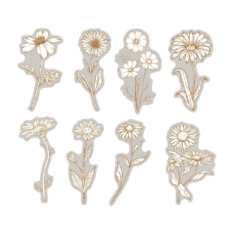 Multipurpose Retro Flower Adhesive Sticker Clear Waterproof PET Adhesive Labels for Planners Diaries and Accessories
Multipurpose Retro Flower Adhesive Sticker Clear Waterproof PET Adhesive Labels for Planners Diaries and Accessories