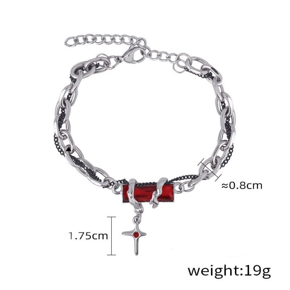 New Black Zircon Star Bracelet Adjustable Goth Gothic Style Necklace Red Chain Design Bracelet Jewelry Accessories
New Black Zircon Star Bracelet Adjustable Goth Gothic Style Necklace Red Chain Design Bracelet Jewelry Accessories