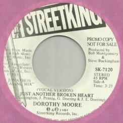 7inch Record DOROTHY MOORE Just Another Broken Heart SK7120 Streetking 1984 US SoulFunk Used
7inch Record DOROTHY MOORE Just Another Broken Heart SK7120 Streetking 1984 US SoulFunk Used