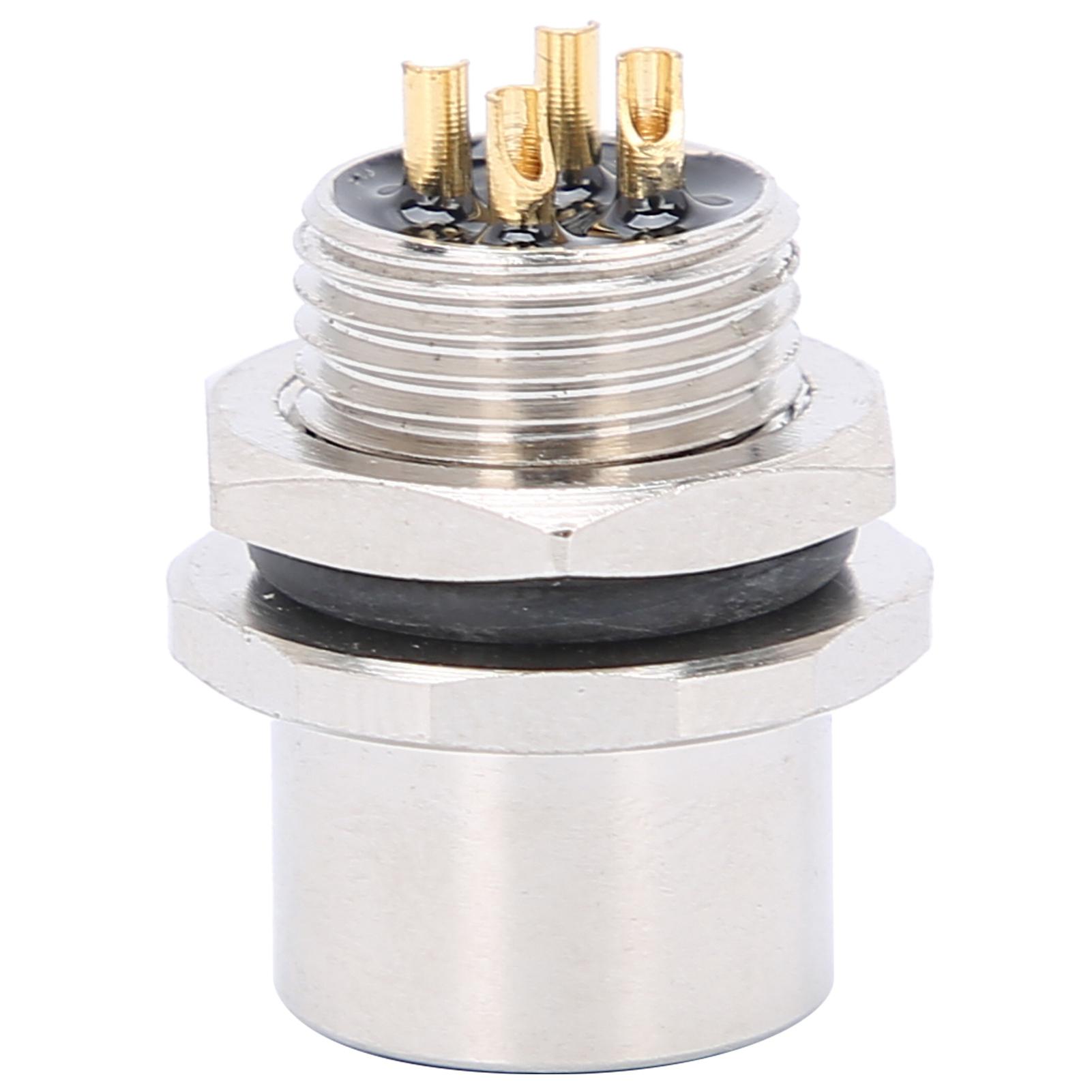 Waterproof Connector Thread Panel Front Mounting Socket Electrical Circuit Accessories M12BS4
Waterproof Connector Thread Panel Front Mounting Socket Electrical Circuit Accessories M12BS4
