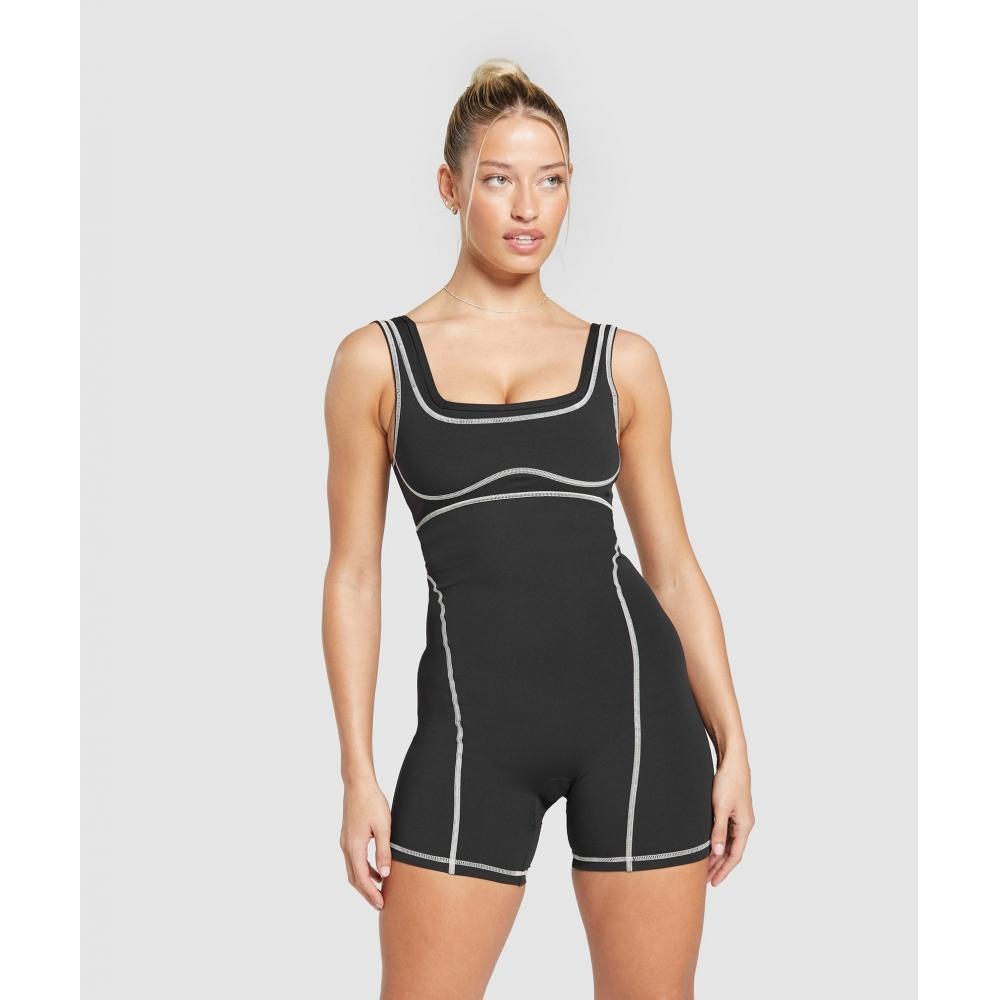 GYMSHARK Stitch Feature All In One Черный B7A1P BB2J