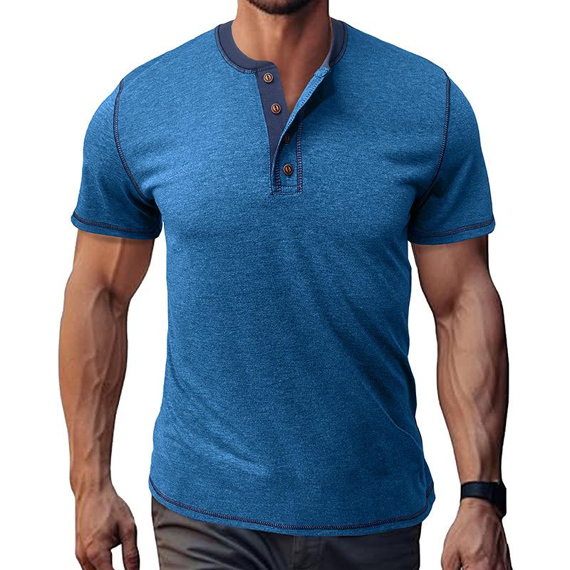 Summer Short Sleeve Henley Shirt Men s Round Neck T-Shirt Men s Fashion Breathable Casual Versatile Short Sleeve Top M синій
Summer Short Sleeve Henley Shirt Men s Round Neck T-Shirt Men s Fashion Breathable Casual Versatile Short Sleeve Top M синій
