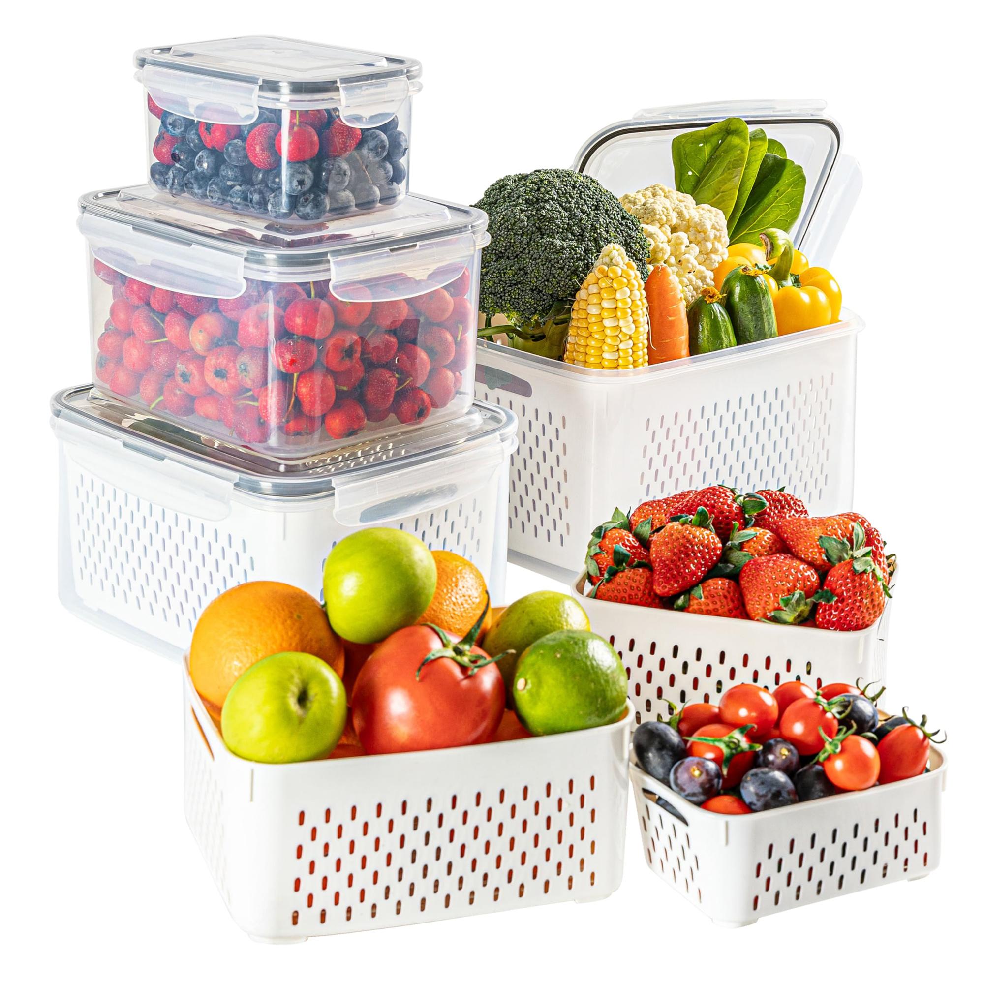 3Pcs Refrigerator Storage Box Rectangular Transparent Drain Basket Fruit Vegetable Fresh-Keeping Box (BPA Free,No FDA) Type A
3Pcs Refrigerator Storage Box Rectangular Transparent Drain Basket Fruit Vegetable Fresh-Keeping Box (BPA Free,No FDA) Type A