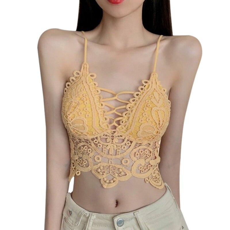 Lace Crochet Camisole With Chest Pad For Women Inner Outer Wearable Deep V Backless Casual Wild Corp Tops
Lace Crochet Camisole With Chest Pad For Women Inner Outer Wearable Deep V Backless Casual Wild Corp Tops