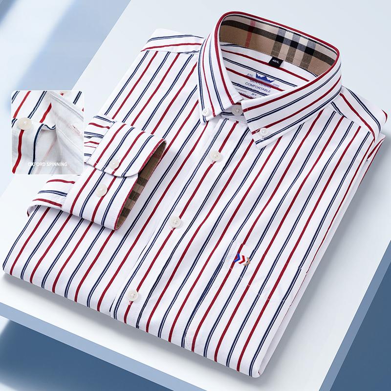 New in shirt 100%cotton oxford long-sleeve shirts for men slim fit formal plain shirt hight qulity plaid soft office clothes 43
New in shirt 100%cotton oxford long-sleeve shirts for men slim fit formal plain shirt hight qulity plaid soft office clothes 43
