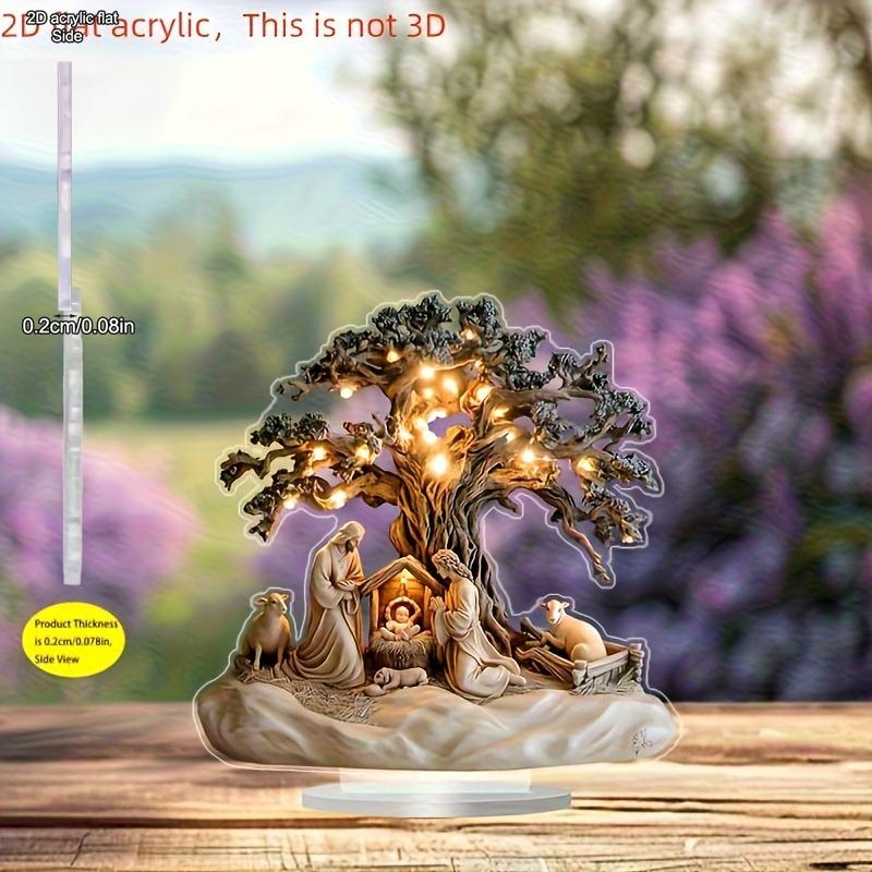 2D Flat Bohemian Acrylic Nativity Scene Desktop Decoration, Shepherds and Sheep, Suitable for wall decoration, porch, room, villa, accents Home, Hal 15*15cm
2D Flat Bohemian Acrylic Nativity Scene Desktop Decoration, Shepherds and Sheep, Suitable for wall decoration, porch, room, villa, accents Home, Hal 15*15cm