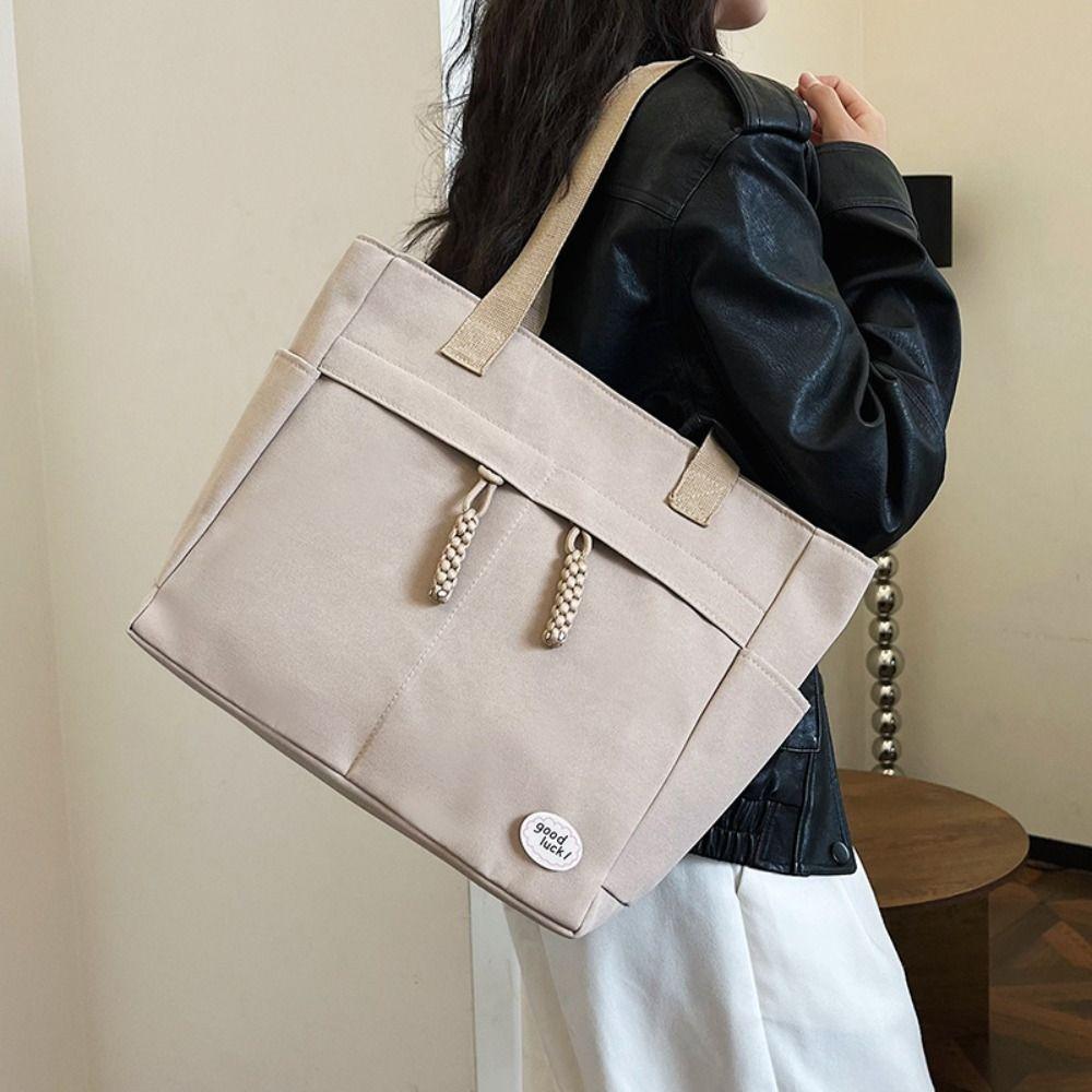 Shoulder Bag Simple Handbag Street Style Japanese Style Tote Bag Solid Color Canvas Bag Students чорний
Shoulder Bag Simple Handbag Street Style Japanese Style Tote Bag Solid Color Canvas Bag Students чорний