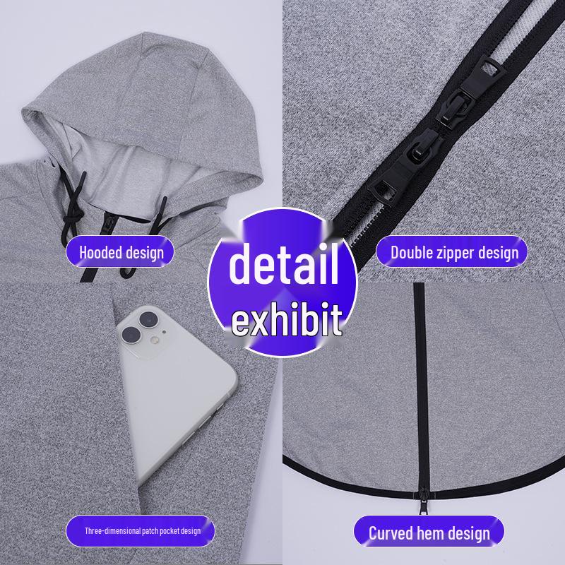 Men s Autumn Slim Fit Hooded Sports Jacket - Black Elastic Fitness Running Cardigan XXXL світло-сірий колір
Men s Autumn Slim Fit Hooded Sports Jacket - Black Elastic Fitness Running Cardigan XXXL світло-сірий колір