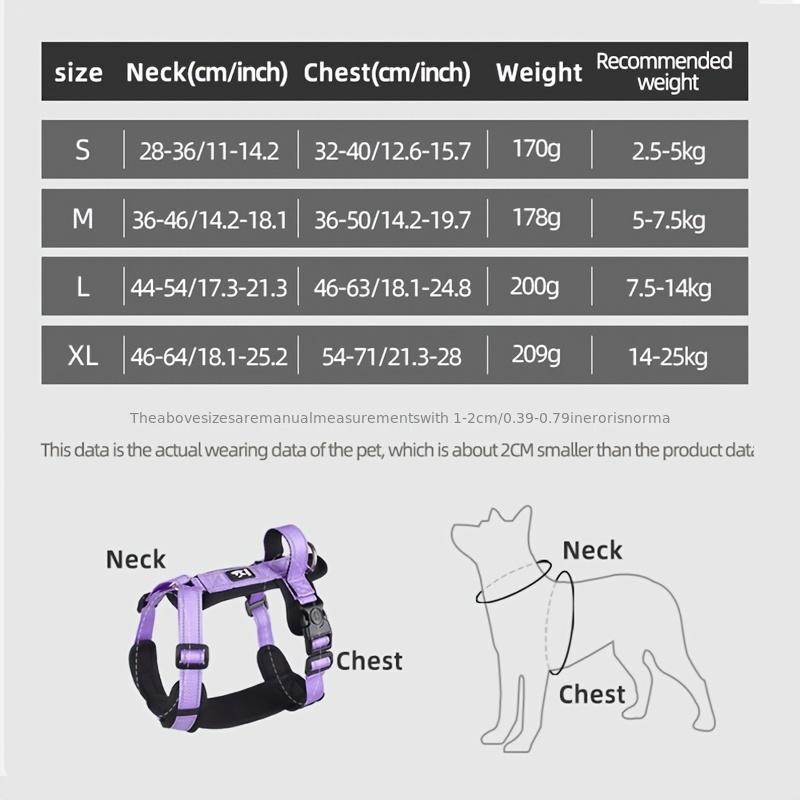 Dog Harness Dog Chest Strap Anti Breakaway Harness Comfort Reflective Chest Back Harness Pet Leash For Small Medium Large Dog L фиолетовый
Dog Harness Dog Chest Strap Anti Breakaway Harness Comfort Reflective Chest Back Harness Pet Leash For Small Medium Large Dog L фиолетовый