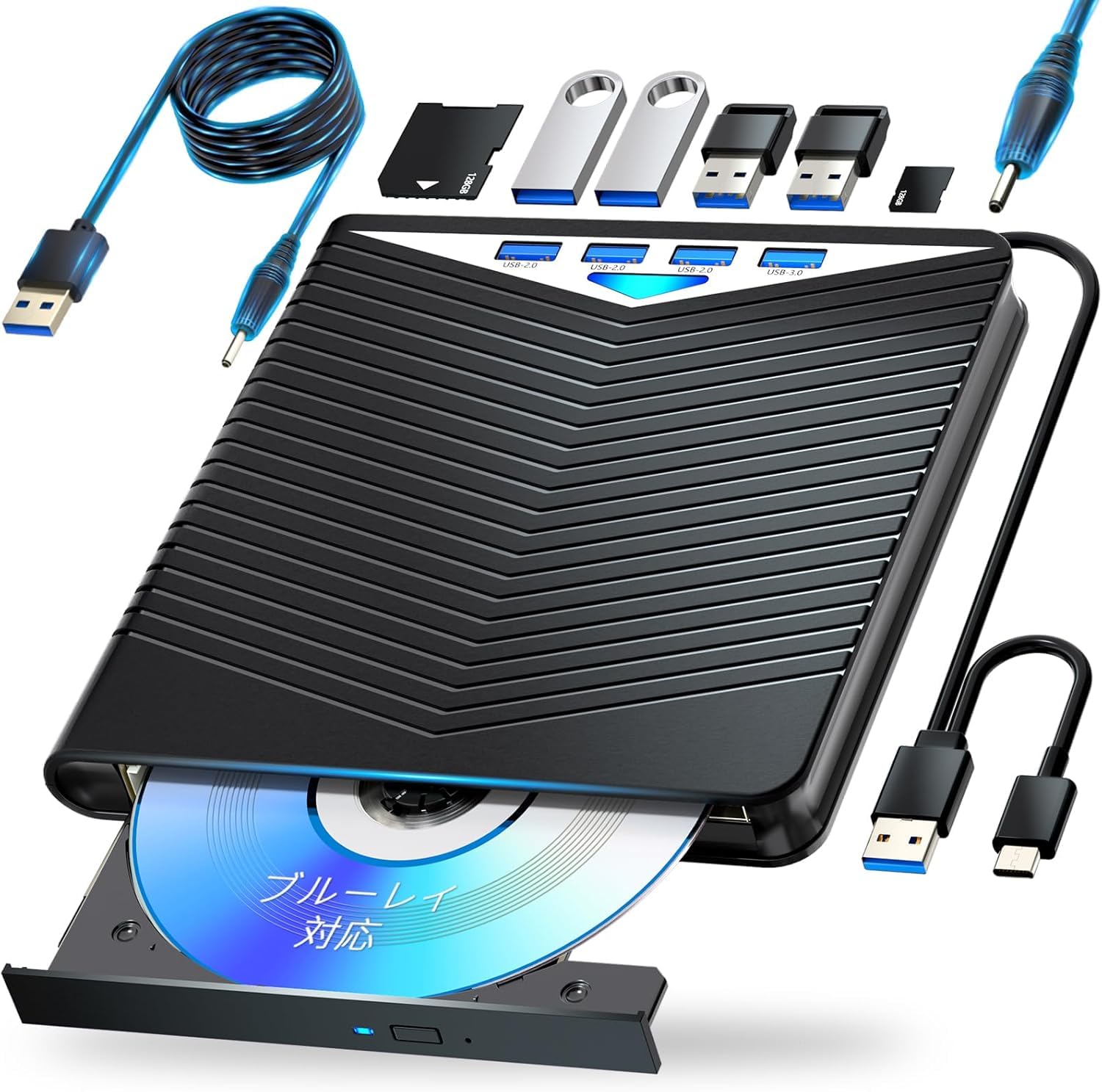 Зовнішній Blu-ray привід, сумісний з USB-A/C, Відтворює/Читає/Записує/Записує, BD/CD/DVD плеєр, Портативний Blu-ray привід, Сумісний з Windows/Mac, Включає
Зовнішній Blu-ray привід, сумісний з USB-A/C, Відтворює/Читає/Записує/Записує, BD/CD/DVD плеєр, Портативний Blu-ray привід, Сумісний з Windows/Mac, Включає