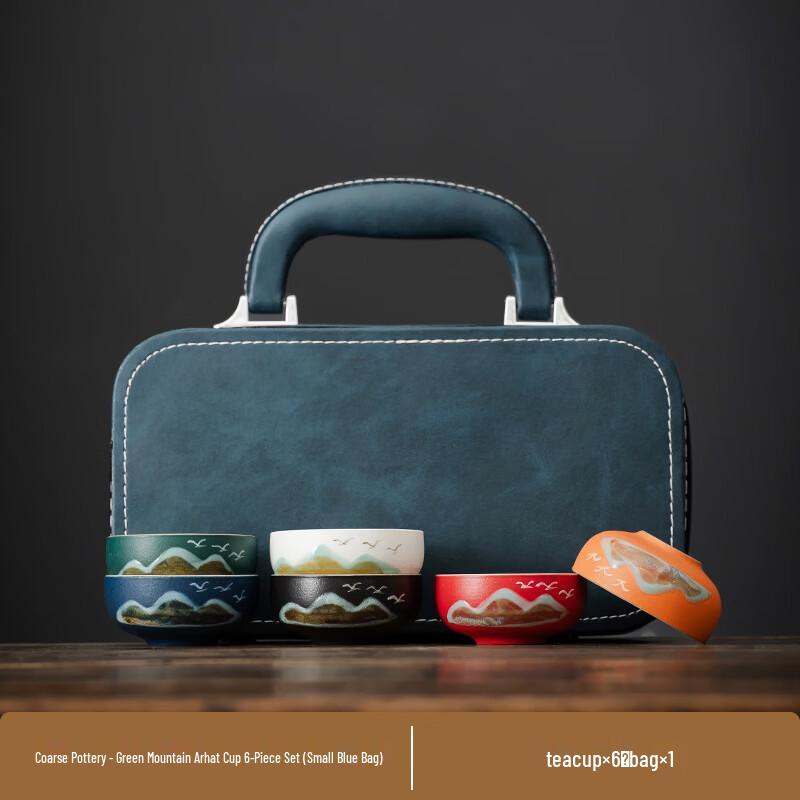 Xunyi Overglaze Black Pottery Green Mountain & Bird Teacup
Xunyi Overglaze Black Pottery Green Mountain & Bird Teacup