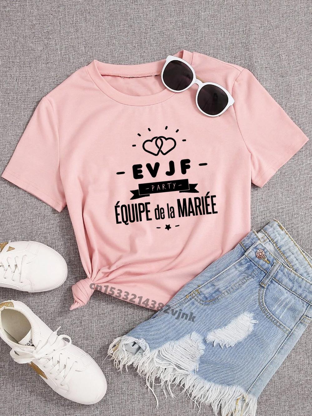Evjf Party Team Bride Bachelorette Wedding Party Women Evjf Tee Shirt Casual Women Basic O-collar Рожева футболка з короткими рукавами S
Evjf Party Team Bride Bachelorette Wedding Party Women Evjf Tee Shirt Casual Women Basic O-collar Рожева футболка з короткими рукавами S