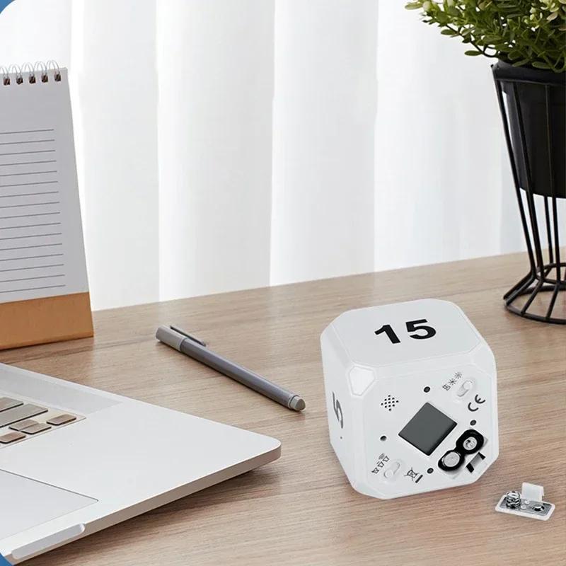 Productivity Cube Timer Gravity Sensor Flipping LED Display 4 Preset Time Dual Modes Countdown Cooking Study Mini Digital Timer білий
Productivity Cube Timer Gravity Sensor Flipping LED Display 4 Preset Time Dual Modes Countdown Cooking Study Mini Digital Timer білий