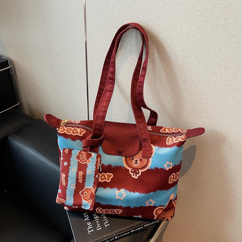 Ретро сумка-тоут, новая большая сумка на плечо с леопардовым принтом и кошкой, сумка под мышку для студентки.