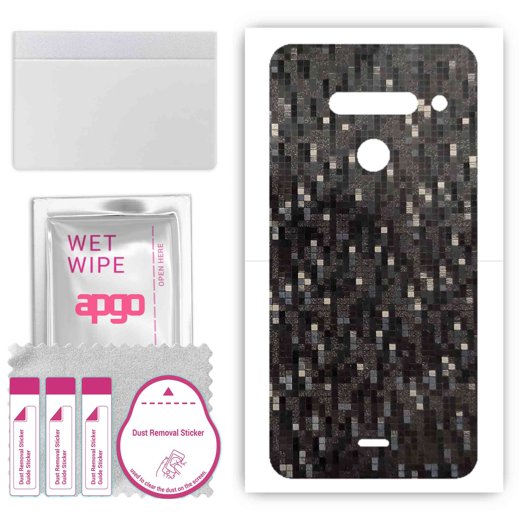 apgo Protective Skin Sticker for the back compatible with LG V50 ThinQ 5G, Wrap Film, Foil, Vinyl - Pattern Carbon Black Pixel
apgo Protective Skin Sticker for the back compatible with LG V50 ThinQ 5G, Wrap Film, Foil, Vinyl - Pattern Carbon Black Pixel