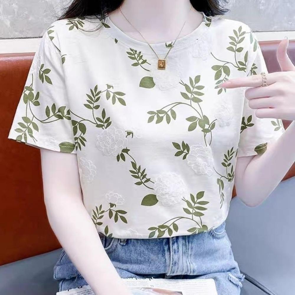 Женская футболка с коротким рукавом, свободная женская одежда, новый летний топ с принтом 6XL
Женская футболка с коротким рукавом, свободная женская одежда, новый летний топ с принтом 6XL