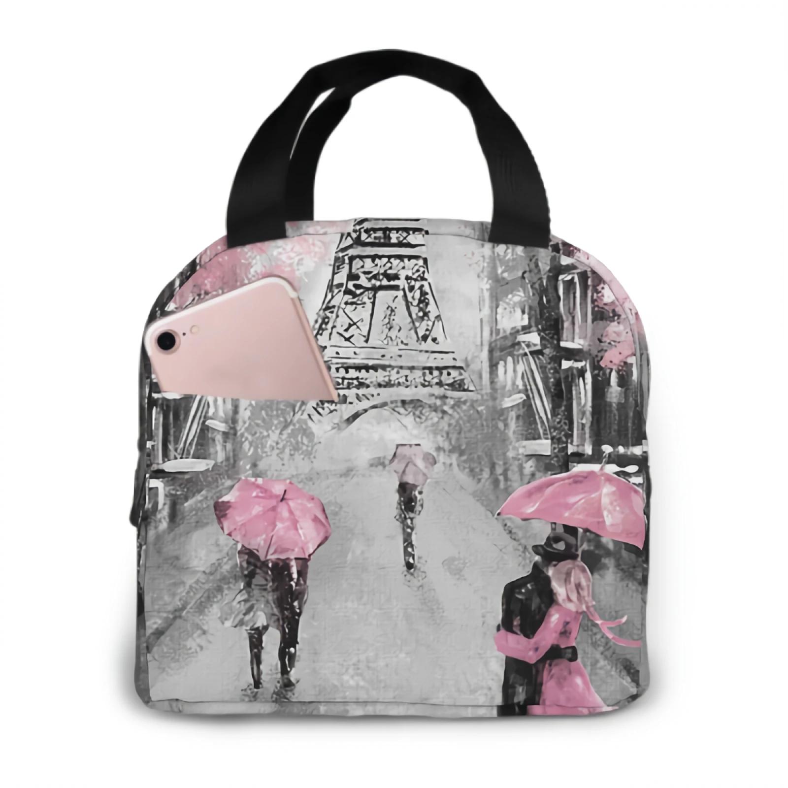 Eiffel Tower Couple Pink Floral Lunch Bag Adult Tote Bag Reusable Lunch Box Container For Women Men School Office Work 22x20x13CM бежевий
Eiffel Tower Couple Pink Floral Lunch Bag Adult Tote Bag Reusable Lunch Box Container For Women Men School Office Work 22x20x13CM бежевий