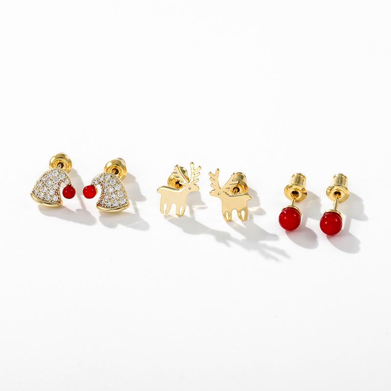 2024 New 925 Silver Elk & Santa Hat Red Stud Earrings 6-Piece Set for Women
2024 New 925 Silver Elk & Santa Hat Red Stud Earrings 6-Piece Set for Women
