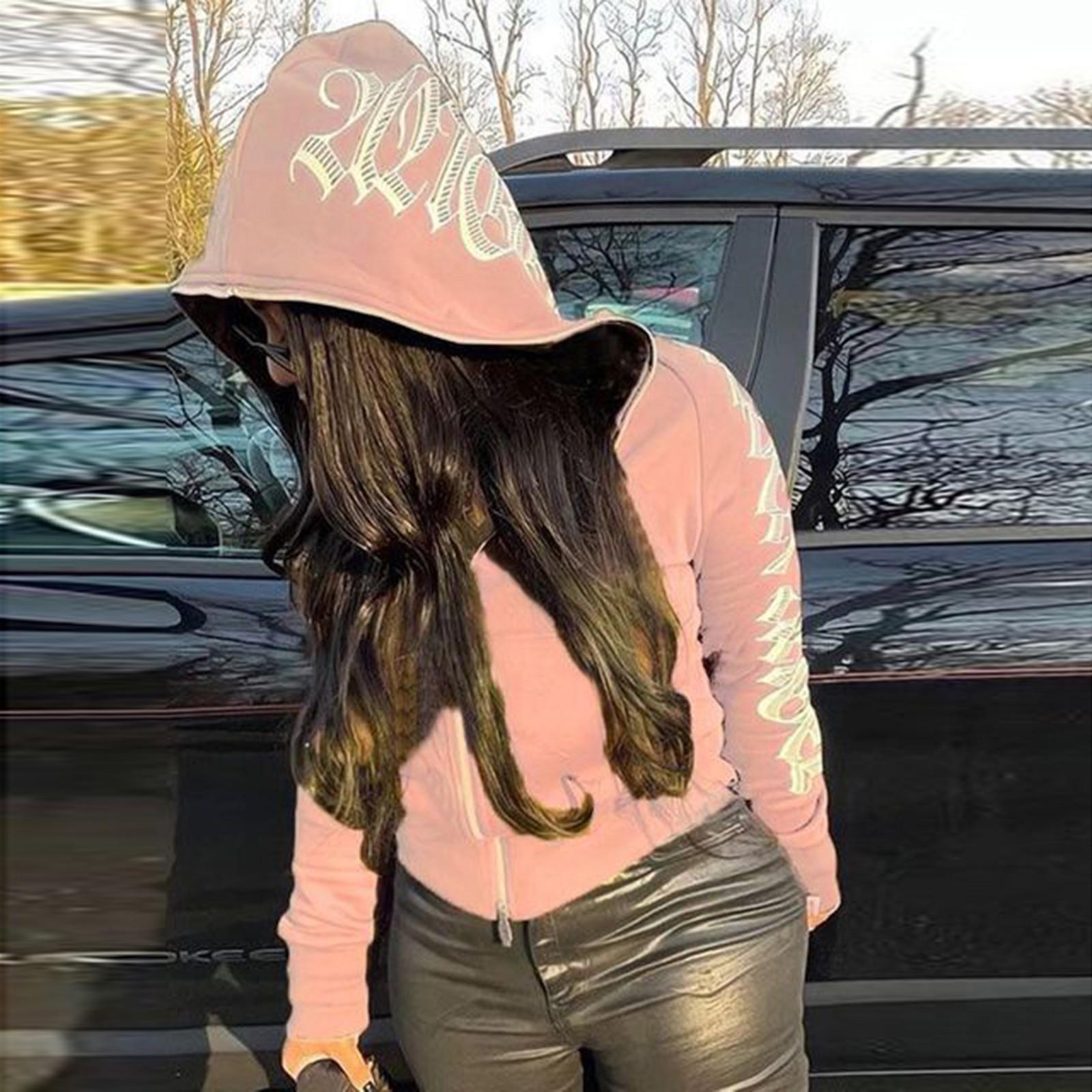 Уличная женская толстовка с буквенным принтом, куртки на молнии с длинным рукавом, зимняя женская одежда в готическом стиле в стиле панк, винтажный топ с графикой 90-х годов M розовый
Уличная женская толстовка с буквенным принтом, куртки на молнии с длинным рукавом, зимняя женская одежда в готическом стиле в стиле панк, винтажный топ с графикой 90-х годов M розовый