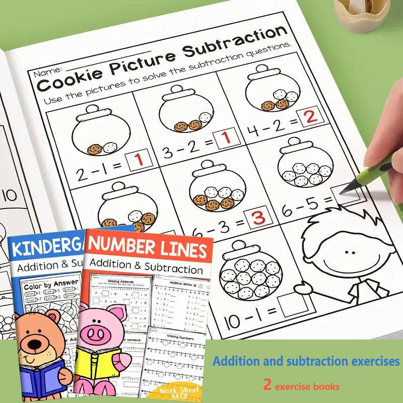 Addition & Subtraction Workbooks for Kids - Math Practice Activity Books with Color by Answer & Number Lines
Addition & Subtraction Workbooks for Kids - Math Practice Activity Books with Color by Answer & Number Lines