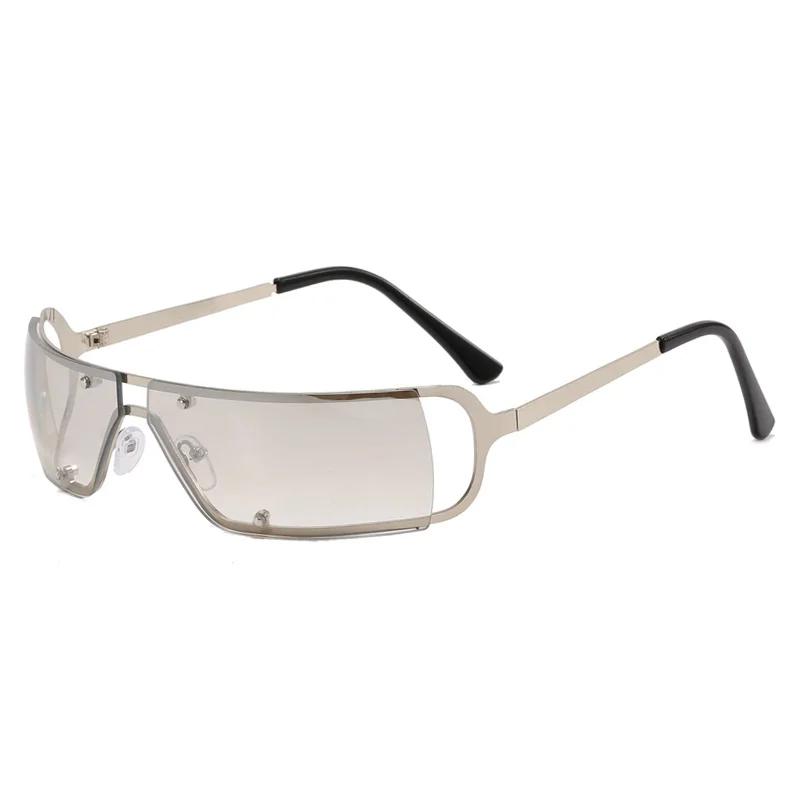 Fashion New Futuristic Metal Punk Sunglasses Oval Y2K Fashion Rimless Sunglasses Men Brand Designer Cyberpunk Shades UV400 Eyeglasses
Fashion New Futuristic Metal Punk Sunglasses Oval Y2K Fashion Rimless Sunglasses Men Brand Designer Cyberpunk Shades UV400 Eyeglasses